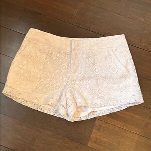 Guess White Lace Waistband Shorts